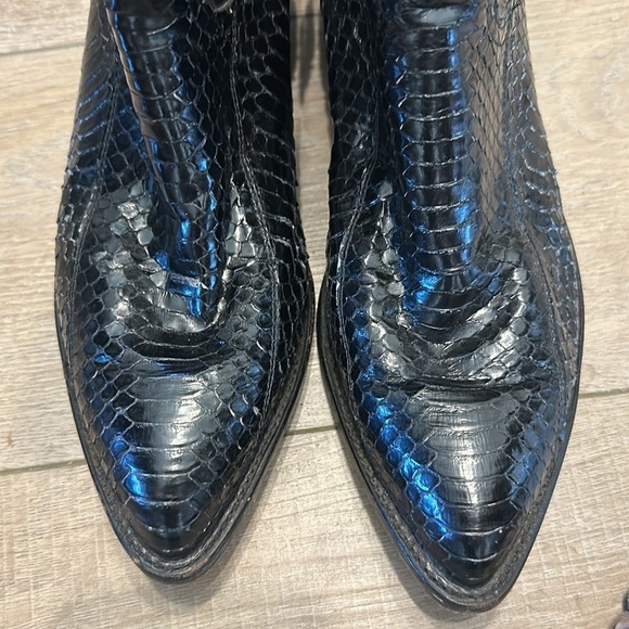 Tony Lama Black Lizard Boots 7 EE